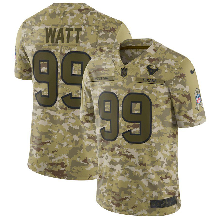Men Houston Texans #99 Watt Nike Camo Salute to Service Retired Player Limited NFL Jerseys->indianapolis colts->NFL Jersey